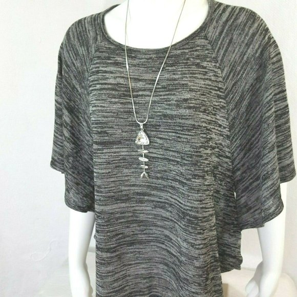 BCX Dolman Sweater Size L Large in Heather Gray - Picture 2 of 5